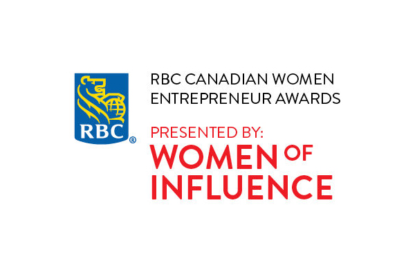 RBC logo with "RBC Canadian Women Entrepreneur Awards Presented by Women of Influence"